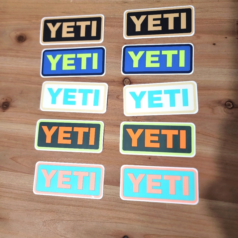 Yeti Stickers 8 Total